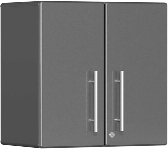 Ulti-Mate UG27080G 8-Piece Garage Wall Cabinet Kit in Graphite Grey Metallic