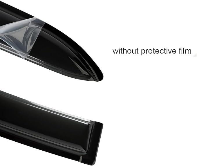 94964 Side Window Wind Vent Deflector,4pcs Outside Mount Style Sun Rain Guards Set,Dark Smoke Nice Window Visor fit for 2008-2014 Jeep Liberty