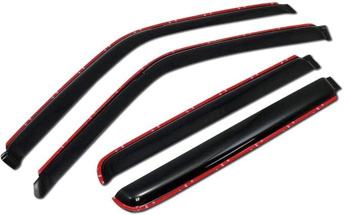 in-Channel Window Visors Vent Shade Rain Guards - Compatible with 1992-2000 Chevy C/K 2500 3500, 1992-1998 Silverado, 1992-1999 Suburban, 1995-1999 Tahoe, 1999-2000 Cadillac Escalade