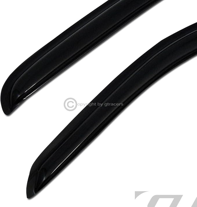 Dark Smoke Tint Window Visors Front Rear Deflector Sun/Rain/Wind Guards Shade for 1995-2004 Compatible with Toyota Tacoma - 2pcs