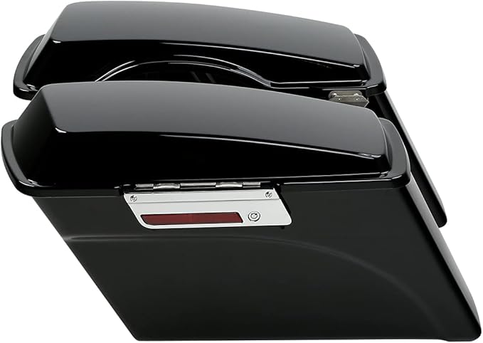 XFMT Motorcycle Saddlebags Vivid Black Hard Saddle Bags Trunk For Harley Touring Road King Street Glide Road Glide Electra Glide Ultra Classic 1994-2013