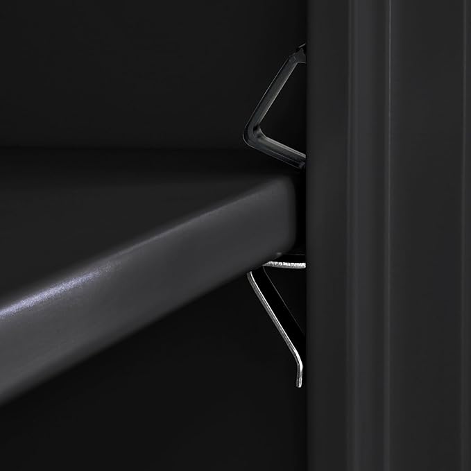 Sandusky Lee WA11301226-09 Wall-Mount Metal Storage Cabinet with Adjustable Shelf, Locking Handle, 200lb Capacity, 12" Depth x 30" Width x 26" Height, Black