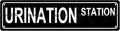 URINATION STATION Space Metal Tin Street Sign Bar Cafe Garage Cave Home Room Wall Bathroom Farmhouse Garden Porch Patio Decor, 16 x 4 Inch