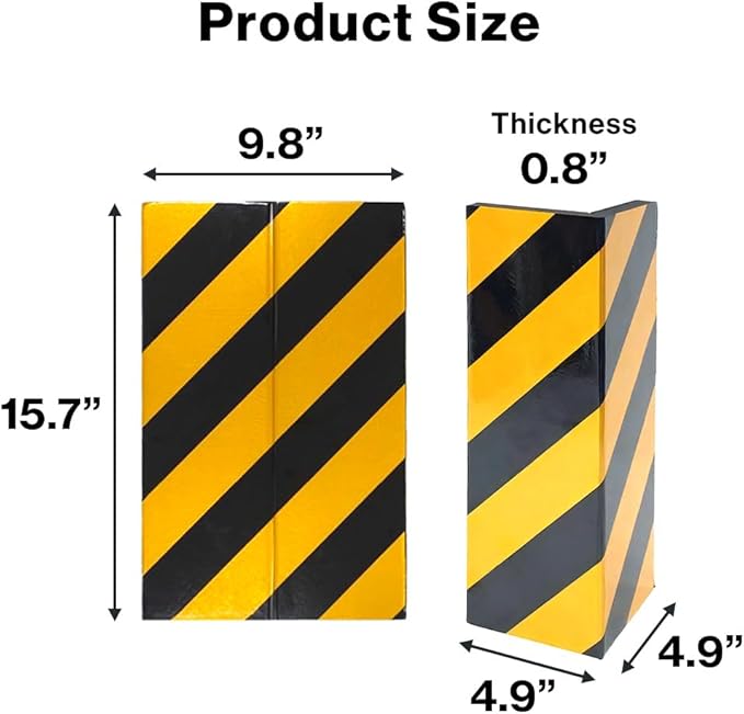 Garage Wall Protector for Car Doors, 4 Pack 15.7" x 9.8" Wall Corner Guard for Parking Garages, Edge Protector Foam, Protect Your Car, Garage Corner Edge and Bumpers Corner Guards