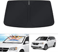 KUST Windshield Sun Shade for Dodge Caravan Mini Van 2008-2020 (NOT for Dodge Grand Caravan) Window Sunshade Sun Visor Protector Foldable Blocks UV Rays Keep Your Car Cooler