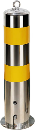 Safety Barrier Bollard, Steel Car Parking Protection Posts, Caution Cones, Driveway Barrier, Parking Stopper for Garage, Perfect for Traffic-Sensitive Area(Yellow (1PCS))