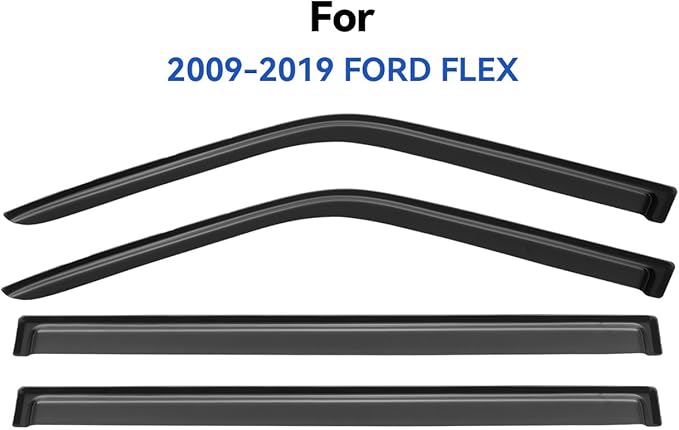 Window Visors Rain Guards Shield for 2009-2019 Ford Flex, Out-Channel Window Vent Wind Deflectors Visors Shades for 09-19 Ford Flex