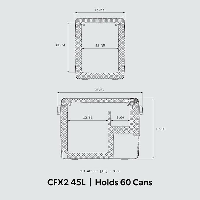 Dometic CFX2 45-Liter Portable Refrigerator and Freezer, Powered by AC/DC