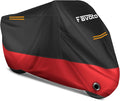 Favoto Motorcycle Cover Waterproof Outdoor - 104 inches Length All Season Universal Weather Sun Rain Protection Night Reflector with Lock-Holes & Storage Bag Motorbike Vehicle Cover, Red
