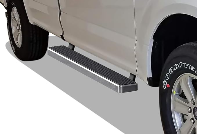 APS (304 Stainless Steel Polished Silver 5 inches) Running Boards Nerf Bars Side Steps Compatible with Ford F150 2015-2025 Regular Cab & F-250 F-350 Super Duty 2017-2025