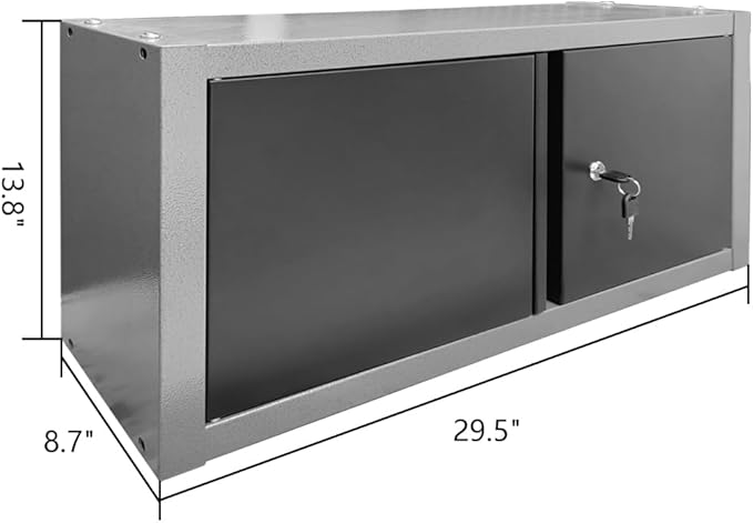 Steel Garage Cabinet Set, Heavy Duty, Tool Cabinets with Drawers for Workshop Auto Repair Shop, No Wall Mounting Required