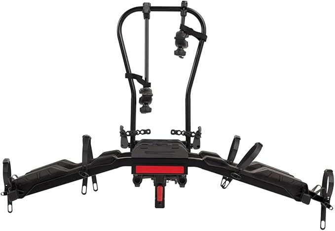 Hollywood Racks Destination E Hitch Bike Rack with Ramp for 2 Bikes up to 70 lbs Each - Secure, Lockable Electric Bike Rack - Premium, Foldable Bicycle Car Racks for Standard or E-Bikes