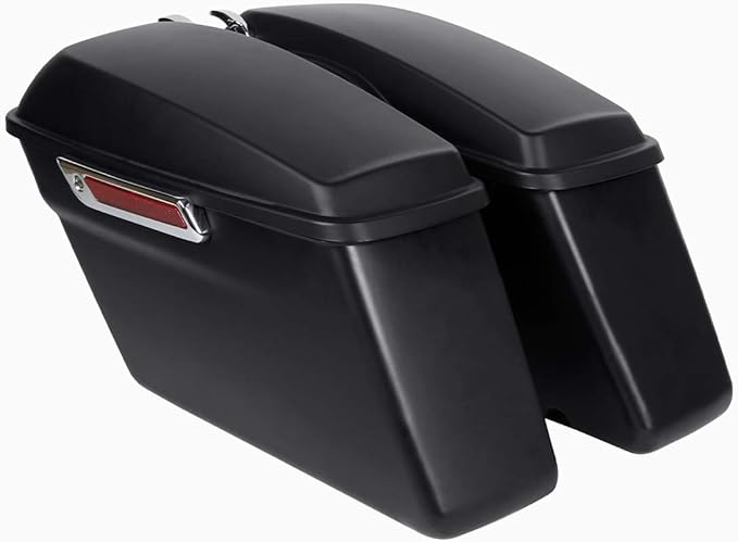 XFMT Motorcycle Hard Saddlebags Matte Black Saddle Bags Trunk W/Latches For Harley Touring Road King Street Glide Road Glide Electra Glide Ultra Classic 2014-2024