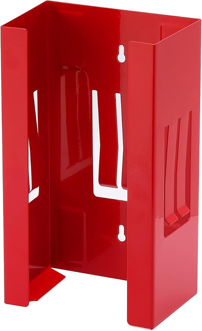 EMENTOL Magnetic Glove/Tissue Dispenser Holder, Red Glove Dispenser Wall Mount, Mount onto Tool Box or in Workshops