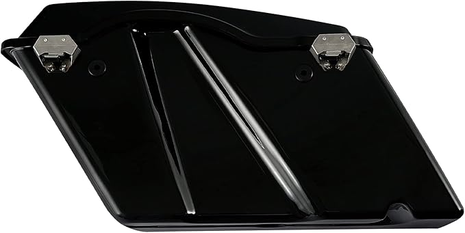XFMT Motorcycle Vivid Black Hard Saddlebags Saddle Bags Trunk W/Lids & Black Latches For Harley Touring Road King Street Glide Road Glide Electra Glide 1994-2013