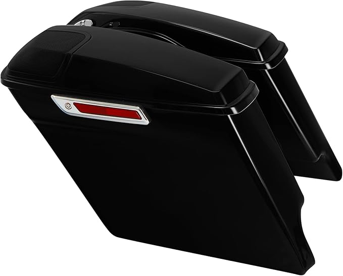 XFMT 5 Inch Stretched Extended Saddlebags W/5"x7" Speaker Grill For Harley Touring 2014-2023 Road King, Road Glide, Street Glide, Electra Glide, Ultra-Classic FLT, FLHT, FLHTCU, FLHRC