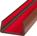 Rubber Edge Trim, Flexible Self-Adhesive U Shaped Peel and Stick Edge Banding, 1-3/4"(44.5mm) U Channel Protector, Edge Guards for Woods, Furniture, 20Ft, Brown Color