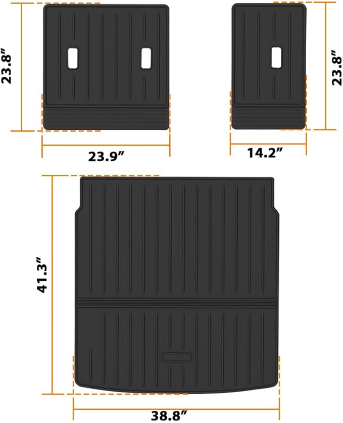 G-PLUS Floor Mats Trunk Mat Fit for Mazda CX-50 2023 2024 2025 w/Seat Back Protection TPE Custom Fit All Weather Full Cover Protection 3 Piece,Black