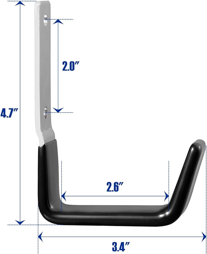 Heavy Duty Steel Garage Hooks,Garage Storage Utility Hooks,Anti-Slip Hanger, Tool Organizer,Steel Wall Mount Organizer, Garden Hose Hanger (Small-8PC)