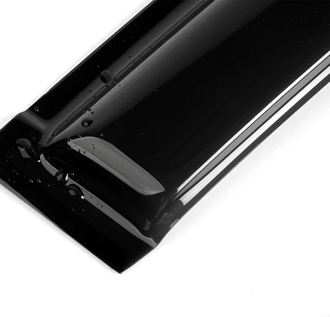 94252 Side Window Visor Wind Vent Deflector Rain Guard fit for 2011-2021 Jeep Grand Cherokee,4 pcs Outside Mount Tape-on Shatterproof Dark Smoke Window Shades