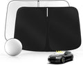 Windshield Sun Shade for Kia EV6 2022-2025 2026 Foldable Sunshade Custom Fit Front Window Car Interior Accessories Protector Blocks UV Rays