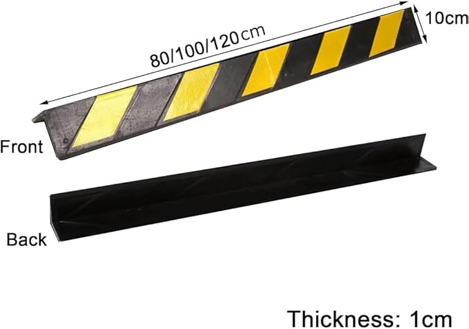 Parking Garage Wall Protector Corner Guard, 1cm Thick Rubber Column, Anti-Scratch Goods Lift Entrance Protection, Garage Wall Corner Guard for Parking Garages