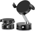 2025 Upgraded Foldable 2-in-1 Clip & Vacuum Magnetic Suction Car Phone Holder Mount, 360° Adjustable Universal Dashboard & Windshield Stand for iPhone 16/15/14/13/12 & Android Phones (Black)