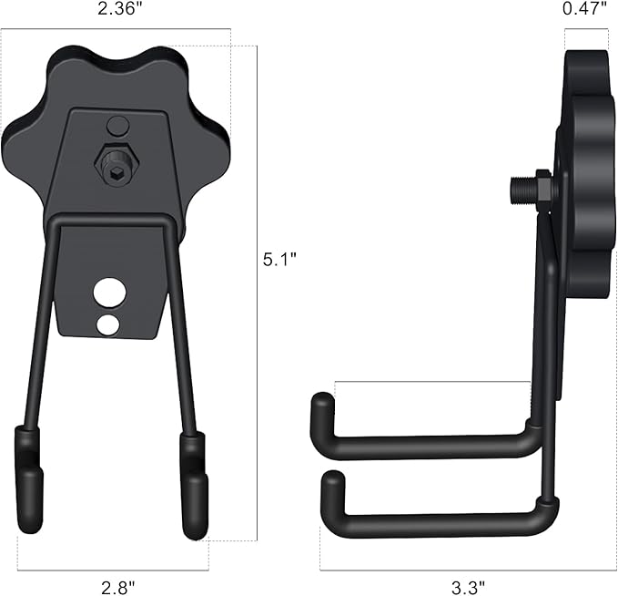 Strong Garage Magnetic Hooks, 2Pcs Large Heavy Duty Magnetic Hook with Anti-Slip, Magnet Hanger for Garage Tools, Hammer, Toolbox, Ropes, Drill
