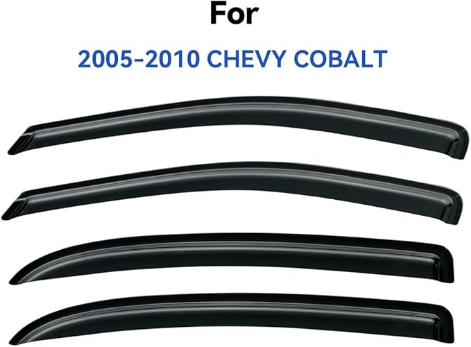 Window Visors Rain Guards Shield for 2005-2010 Chevy Cobalt, Out-Channel Window Vent Wind Deflectors Visors Shades for 05-10 Cobalt