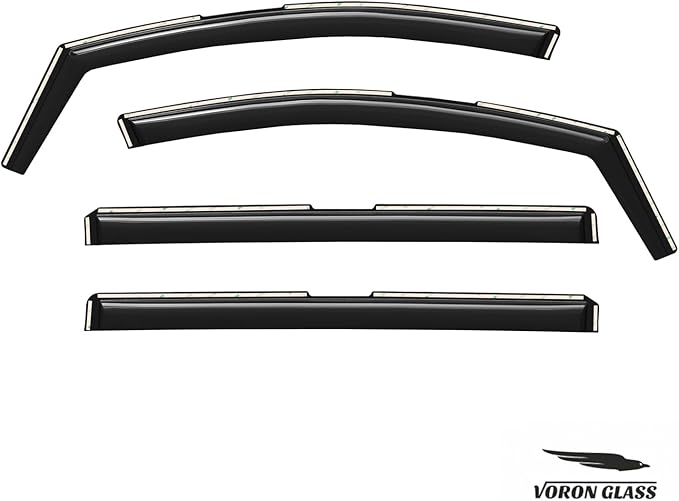 Voron Glass in-Channel Extra Durable Rain Guards for Chrysler Pacifica 2017-2025, Window Deflectors, Vent Window Visors, 4 Pieces - 200581