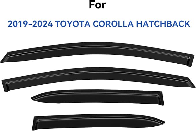 Window Visors Rain Guards for 2019-2025 Toyota Corolla Hatchback, Out-Channel Window Vent Wind Deflectors Visors Shades for 19 20 21 22 23 24 25 Corolla Hatchback