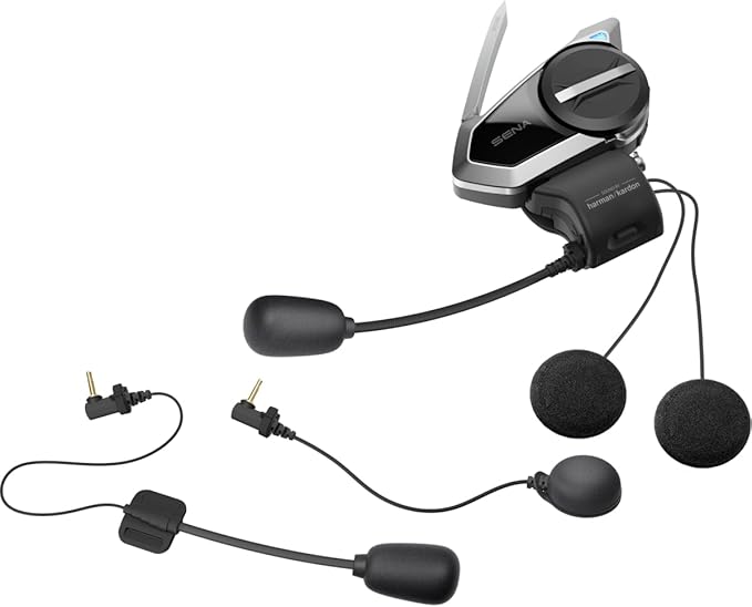 Sena 50S Motorcycle Jog Dial Communication Bluetooth Headset w/Sound by Harman Kardon Integrated Mesh Intercom System Premium Microphone & Speakers