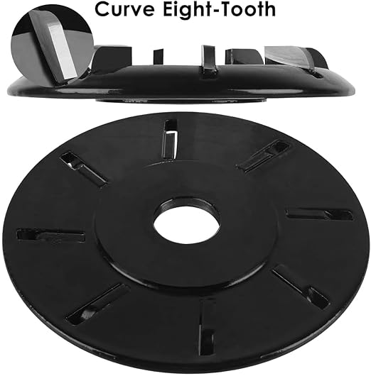 Wood Turbo Carving Disc (Curve) 103mm in 8 Teeth, for 4-1/2 Inch or 5 Inch American Standard Angle Grinder by KOWOOD