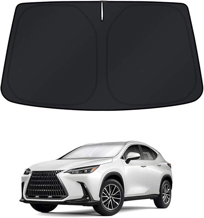 KUST Windshield Sun Shade for 2022-2025 2026 Lexus NX NX250 NX350 NX350h NX450h+ Sunshade Window Sun Visor Protector Foldable Blocks UV Rays Keep Your Car Cooler
