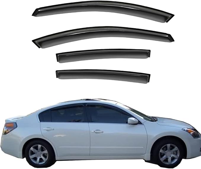 Smoke Sun/Rain Guards Window Visors Compatible with Maxima 2004-2008 Wind Deflector 4pcs 94017