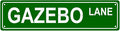 GAZEBO LANE Space Metal Tin Street Sign Bar Cafe Garage Cave Home Room Wall Bathroom Farmhouse Garden Porch Patio Decor, 16 x 4 Inch