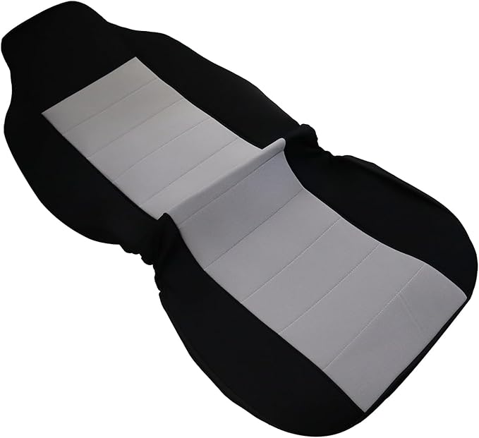 Front Car Seat Covers for 2004-2012 Ford Ranger, Front High Back 60/40 Split Bench Seat Covers with Molded Headrests for Ford Ranger 2004 2005 2006 2007 2008 2009 2010 2011 2012 (Light grey)