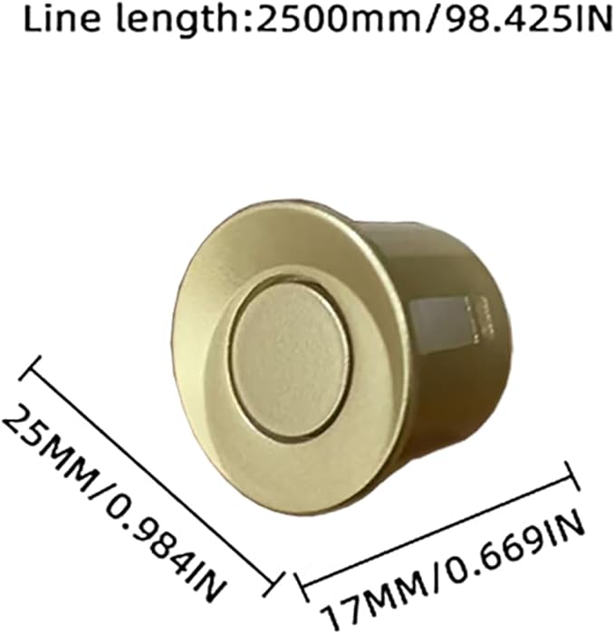 Car Reverse Backup Parking Sensor Radar System kit The LED Display with 3 Colors can Both Shows Distance Data and warn You with beep Sound Adjustable Volume Compact and Easy to Install（Champagne Gold）