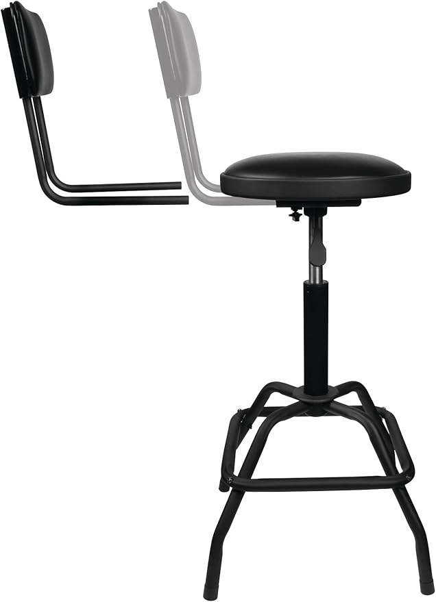 Performance Tool W85016 Pneumatic Stool w/Removable Backrest