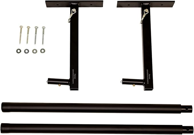 StoreYourBoard Adjustable Ceiling Rack – Hi Port 2 Garage Ceiling Ladder Hanger | Adjustable Overhead Ladder Storage for Step & Extension Ladders | Garage Organization | Holds 75 lbs