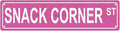 SNACK CORNER ST SPACE Metal Tin Street Sign Bar Cafe Garage Cave Home Room Wall Bathroom Farmhouse Garden Porch Patio Decor, 16 x 4 Inch