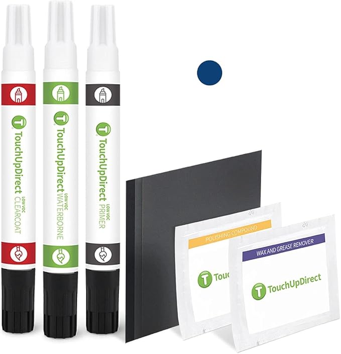 TouchUpDirect 8W6 Parisian Night Pearl Compatible with Toyota Exact Match Touch Up Paint Combo - Platinum Kit