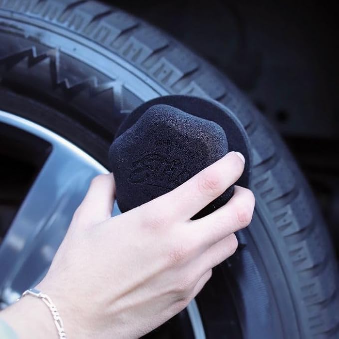 Tire Shine Applicator - Tire Shine Car Detailing Foam Sponge Tool - Tire Cleaner and Shine Tire Foam - Tire Shine Brush Car Cleaning Supplies (1 Pack)