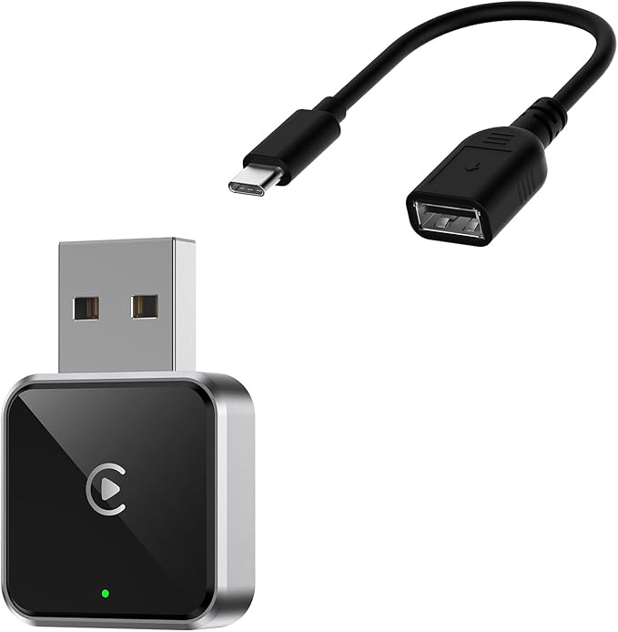Wireless CarPlay Adapter for Apple iPhone, Converts Wired to CarPlay Wireless Adapter, Plug & Play, Easy Use, Fast Stable Connection, for Apple iPhone iOS 10+ and Cars