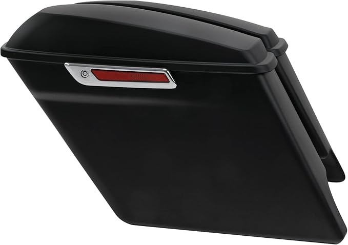XFMT Motorcycle Matte Black 5" Extended Stretched Hard Saddlebags Saddle Bags For Harley Touring Road King Street Glide Road Glide Electra Glide Ultra Classic 2014-2023