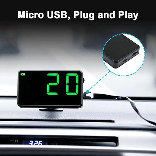 Digital GPS Speedometer Heads Up Display for Cars New HUD MPH Odometer Trip Meter for Trucks Golf cart All Vehicles, 4.5 inch Big Screen, USB Cable Plug & Play (C80)