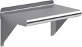 AmGood 10" X 16" Stainless Steel Wall Shelf | Metal Shelving | Garage, Laundry, Storage, Utility Room | Restaurant, Commercial Kitchen | NSF