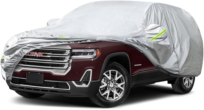 KouKou Oxford Waterproof SUV Car Cover Suitable for GMC Acadia from 2007 to 2025, Windproof All Weather Waterproof Outdoor Cover Sun Rain UV Dust Snow Protection.