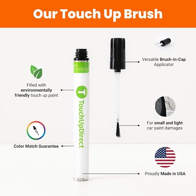 TouchUpDirect 1E7 Silver/Silver Streak Metallic Compatible with Toyota Exact Match Touch Up Paint Brush - Preferred Kit
