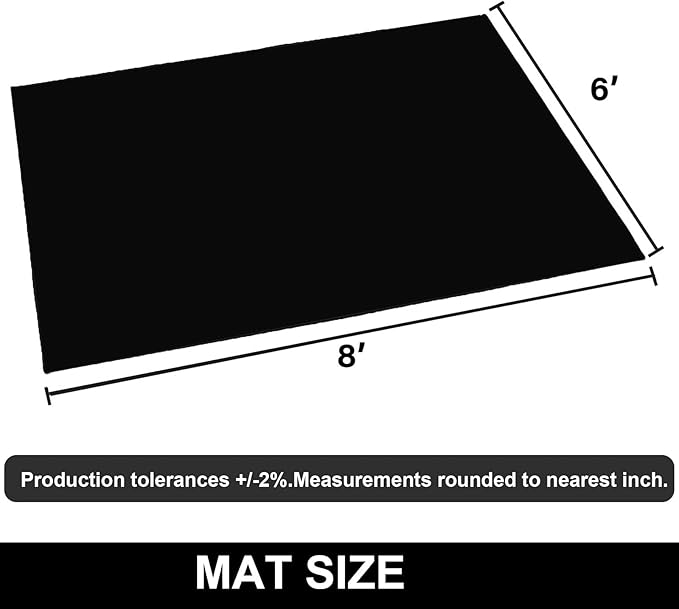 AiBOB Oil Spill Mat, Garage Floor Mat Under Car, 6ft X 8 ft, Waterproof Backing Absorbent Pad Protects Floor, Durable, Reusable, Black